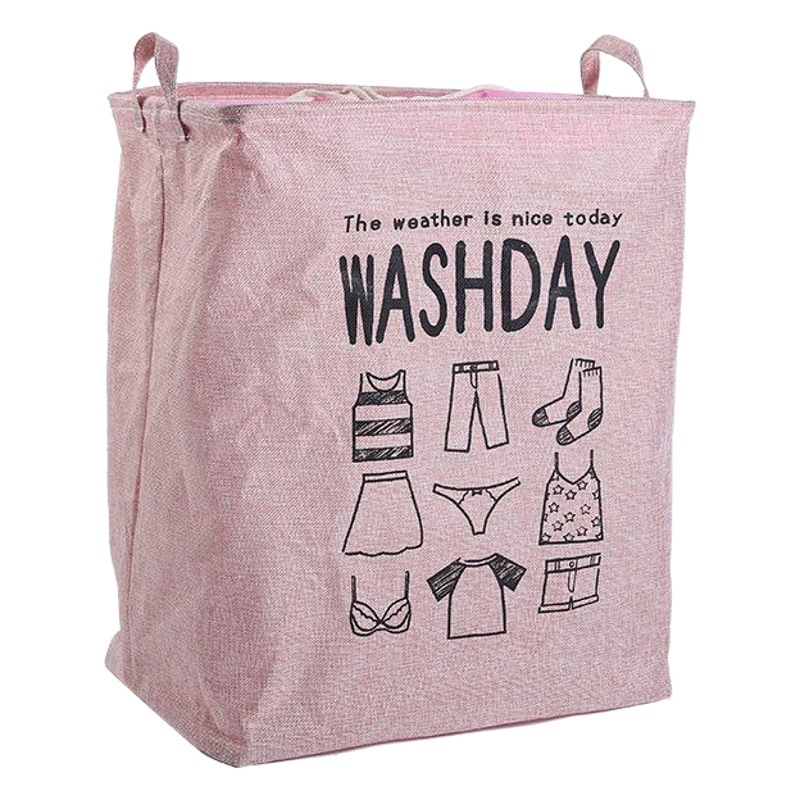 Cesta de almacenamiento de ropa de lino giratorio Big Mac Cesta de almacenamiento de lino de algodón de tela rectangular de gran capacidad plegable