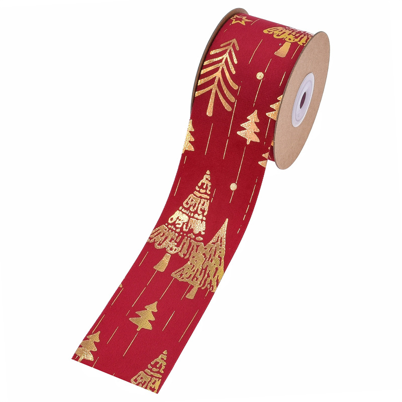 Corte transfronterizo de tela de Navidad coronas de flores navideñas arcos de tela material de embalaje de regalo cinta suave