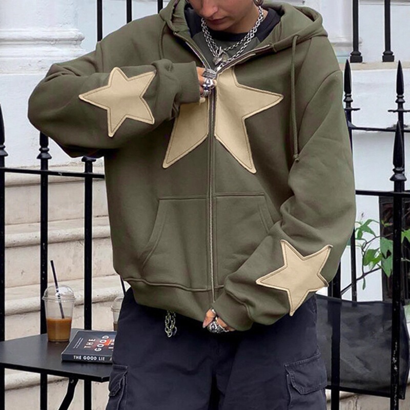 2026 Cross-Border American-Style 3D Printed Men's Autumn Japanese Fabric Fleece-Lined Large Size Niche Versatile Hooded Sweatshirt with Star Design 2026 Cross-Border American-Style 3D Printed Men's Autumn Japanese Fabric Fleece-Lined Large Size Niche Versatile Hooded Sweatshirt with Star Design