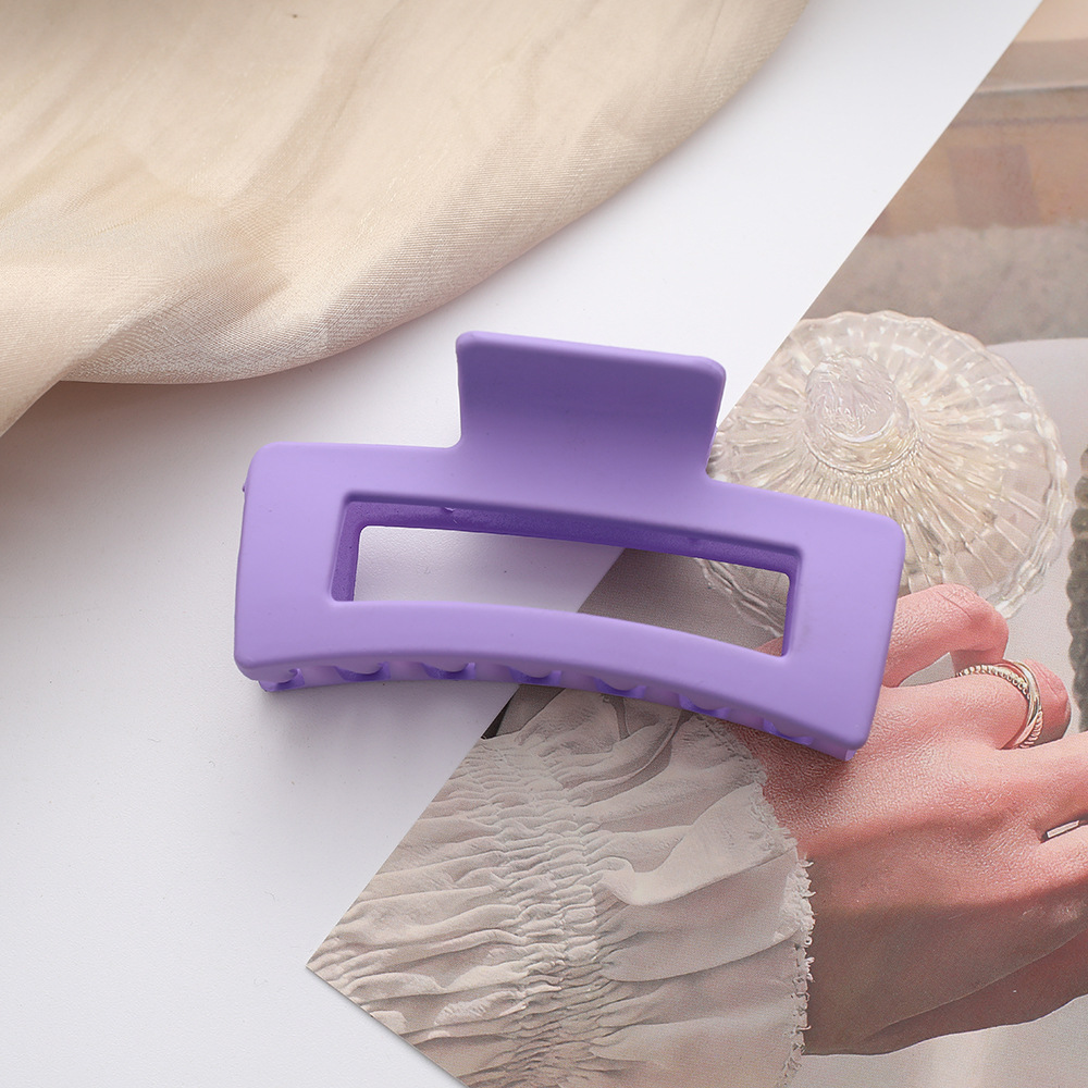 Agarre de pelo helado transfronterizo color de caramelo Cabeza trasera simple clip de pelo grande clip de tiburón de baño updo accesorios para el cabello al por mayor