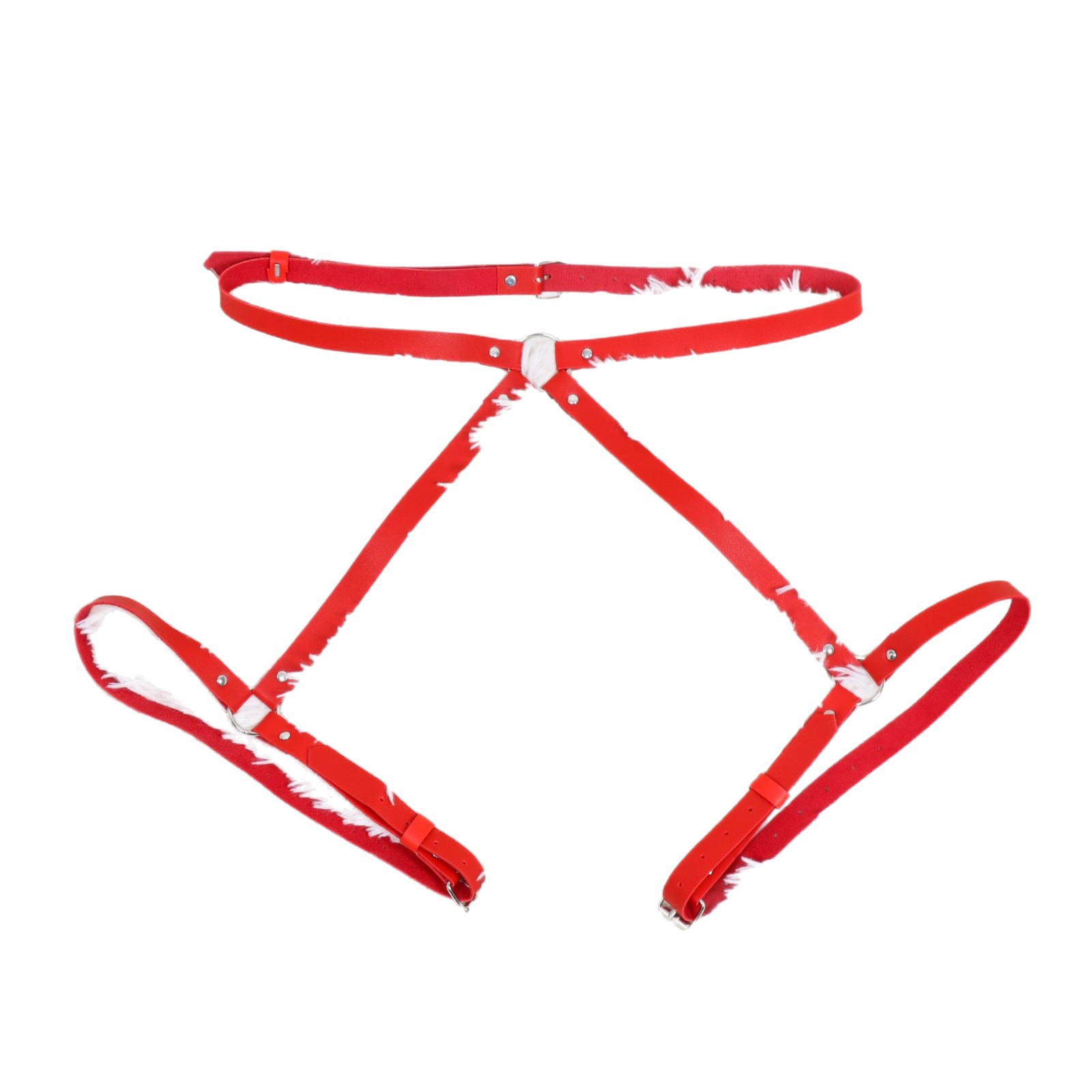 SM sexy cuero cadera pantalones de sujeción para adultos traje anillo de pierna cinturón de esposas correa de una pieza juguete de coqueteo de pareja