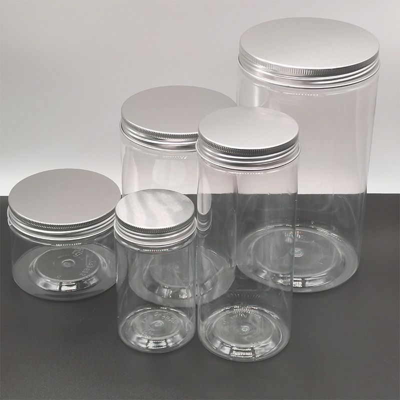 Best-Selling Pet Food-Grade Snack Plastic Bottle Round Transparent Thickeneded Wide-Mouth Square Small Sealed Jar with Lid