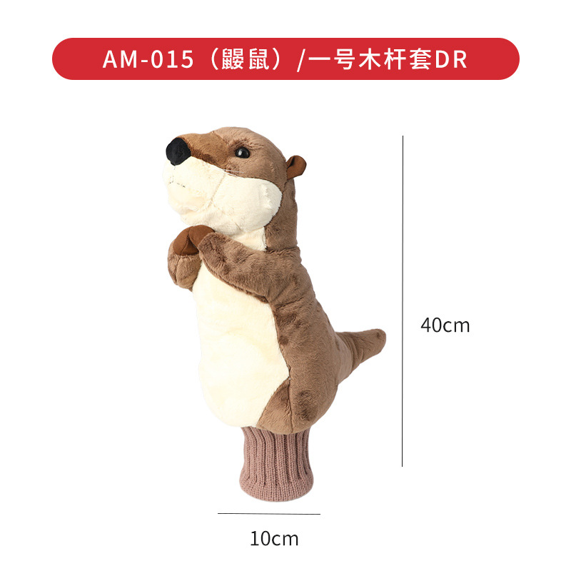 Juego de varilla de golf de topo Juego de varilla de topo de animal de felpa de dibujos animados Juego de gorra No. 135 Juego de varilla de madera al por mayor