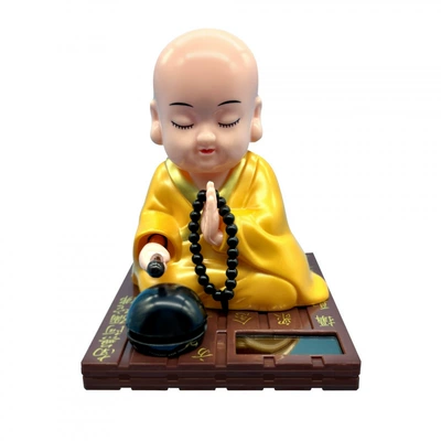Car ornaments Nodding and Tapping on a - small-yellow-little-monk-color-box-packaging