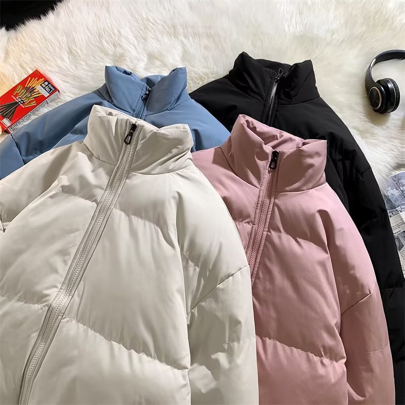 Abbigliamento maschile Cappotto in cotone colorato con collo alto da uomo, stile autunnale e invernale, per adolescenti, cappotto spesso in cotone, coppia, cappotto in cotone_voghion.com