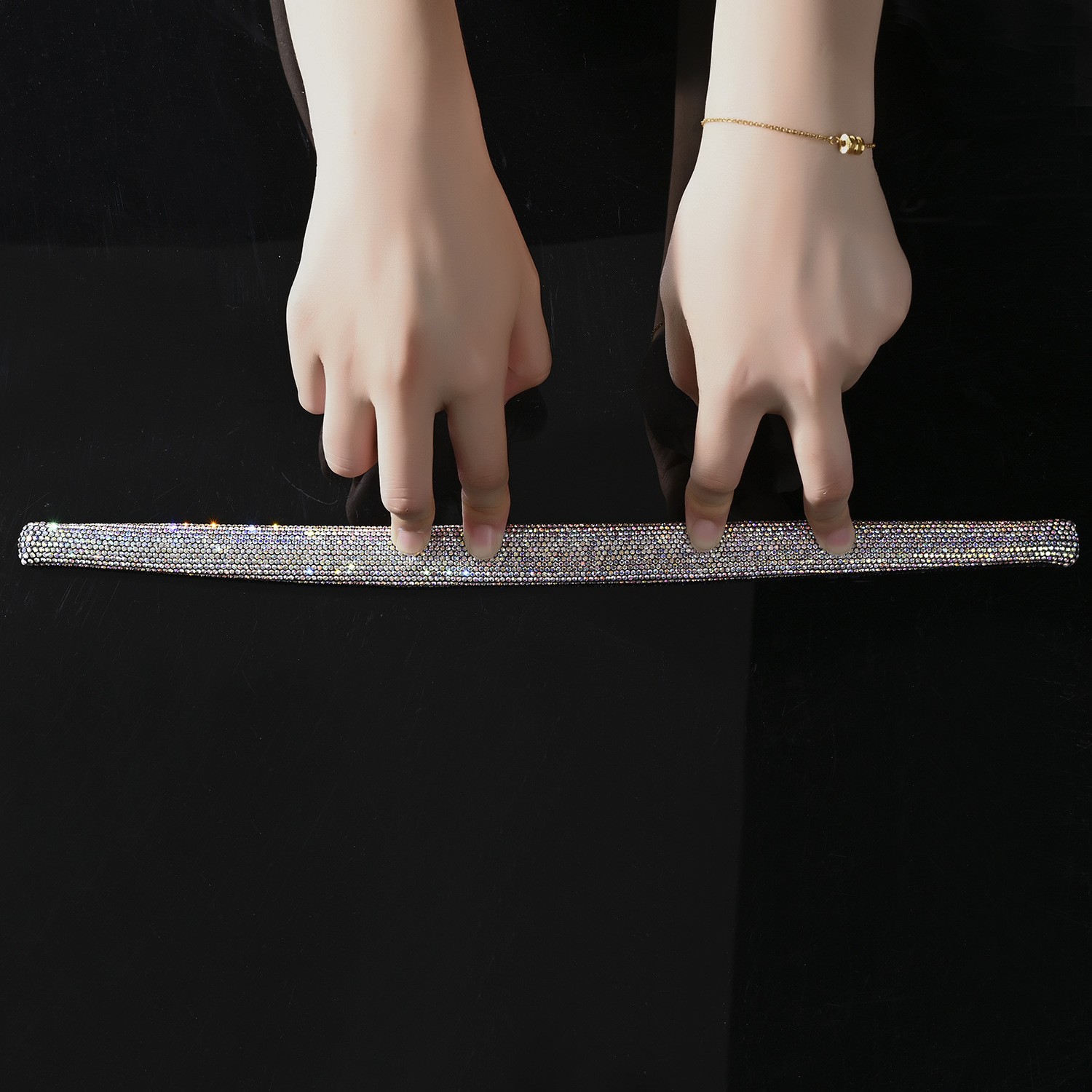 Nueva esponja de diamantes de imitación de diadema completa europea y americana transfronteriza con accesorios para el cabello de moda roja neta accesorios para el cabello de la banda para el cabello de las mujeres