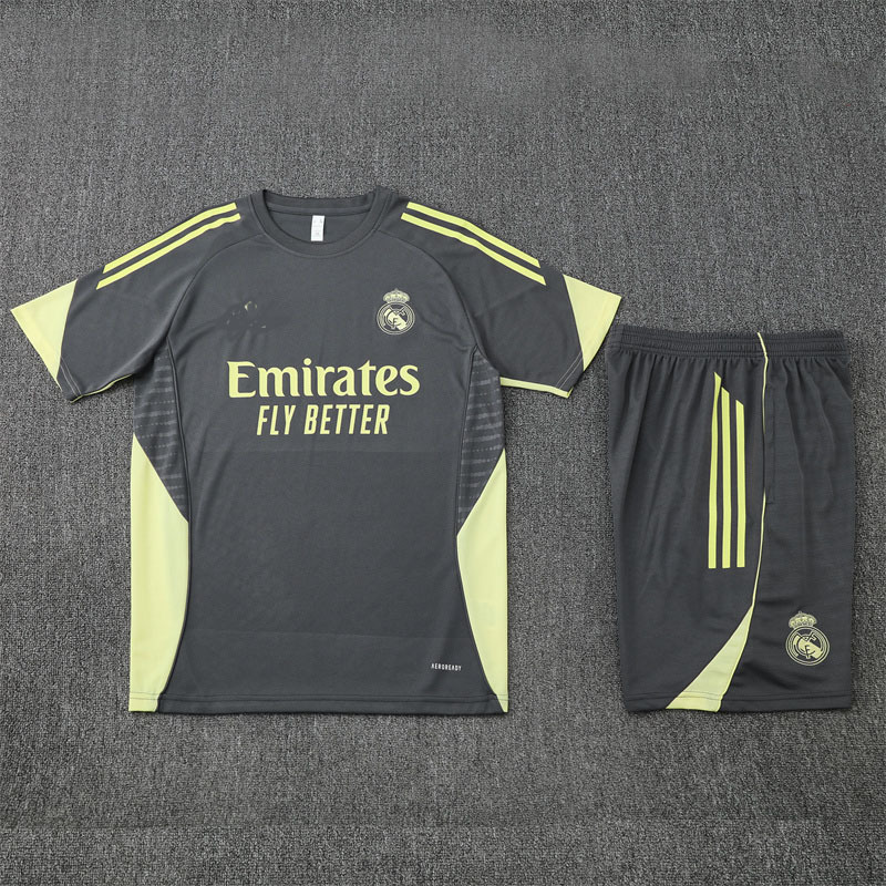 Real Madrid fútbol entrenamiento traje de mangas cortas París Napoli camiseta del Barça Inter bolsillo de doble cremallera