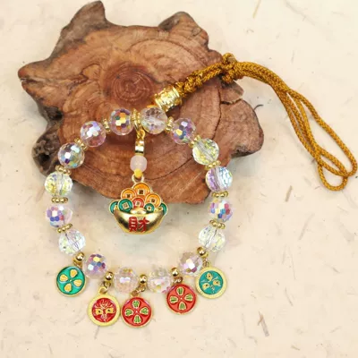 Car hanging, Crystal Five-Path Fortune God Car - lucky-ingot