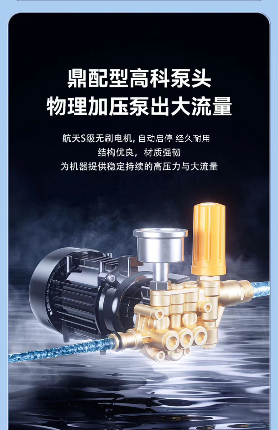 Guide Car High-Pressure Water Pump for Home Use 220V High-Power Car Washing Water Gun for Vehicle Floor Cleaning