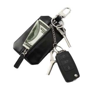 Leather fashion boutique first layer oil wax cowhide multifunctional universal car key bag factory wholesale