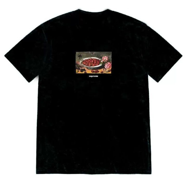 ヨーロッパとアメリカのトレンディなブランド 270 グラム純綿ストリート Sup レタールーズ半袖 Tシャツ男性と女性のクラシックプリントジョイント Tシャツ夏|undefined