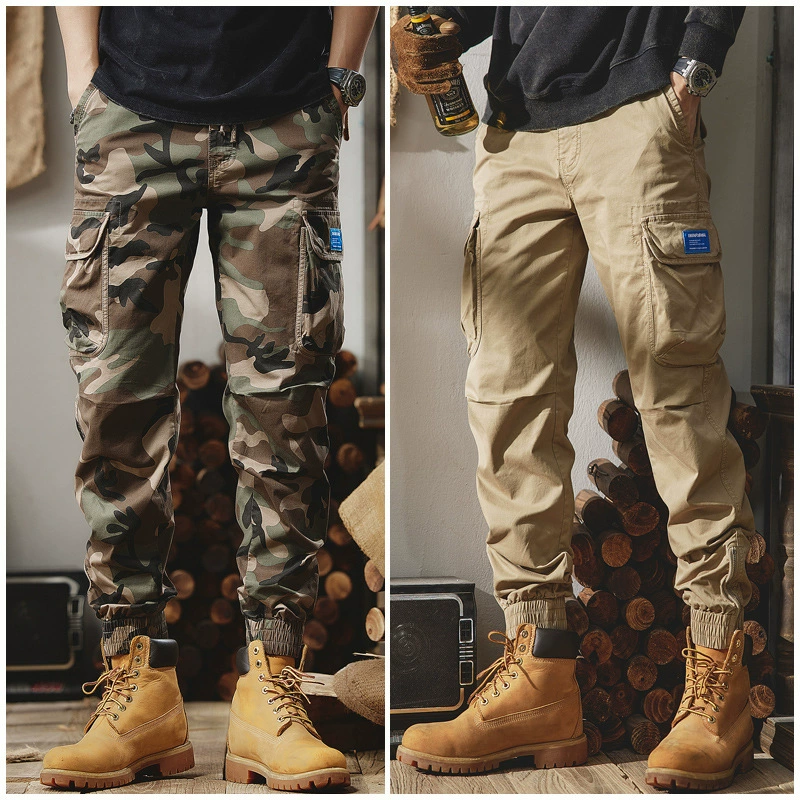 Камуфляжные эластичные летние casual брюки, свободный крой