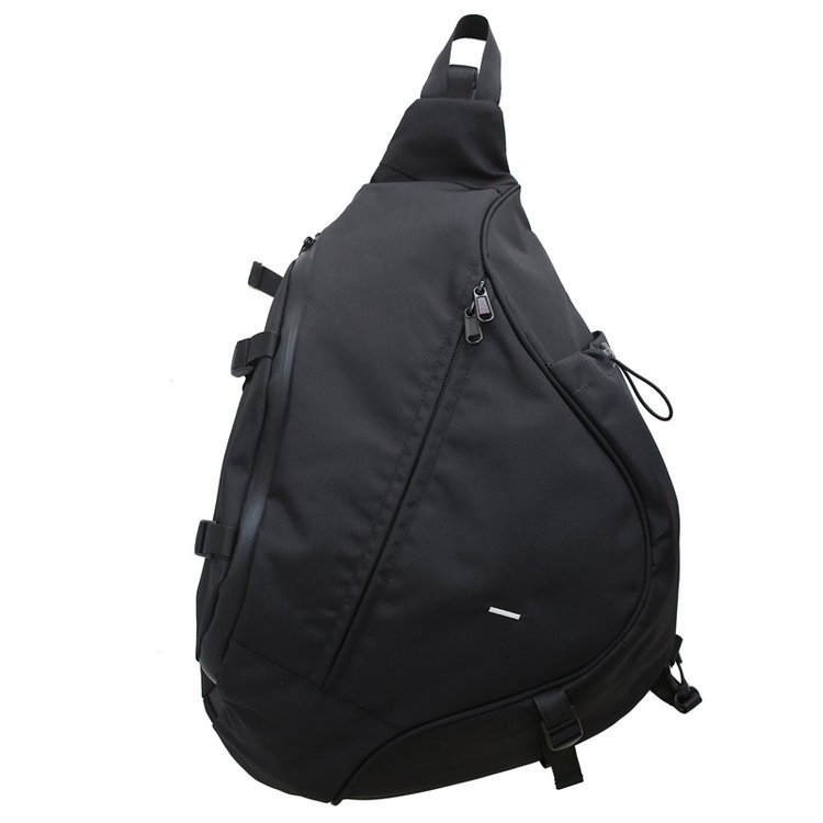 Workwear crossbody bag, men's trendy nylon sportswear casual bag, solid color single-shoulder bag for students, men's functional crossbody backpack undefined