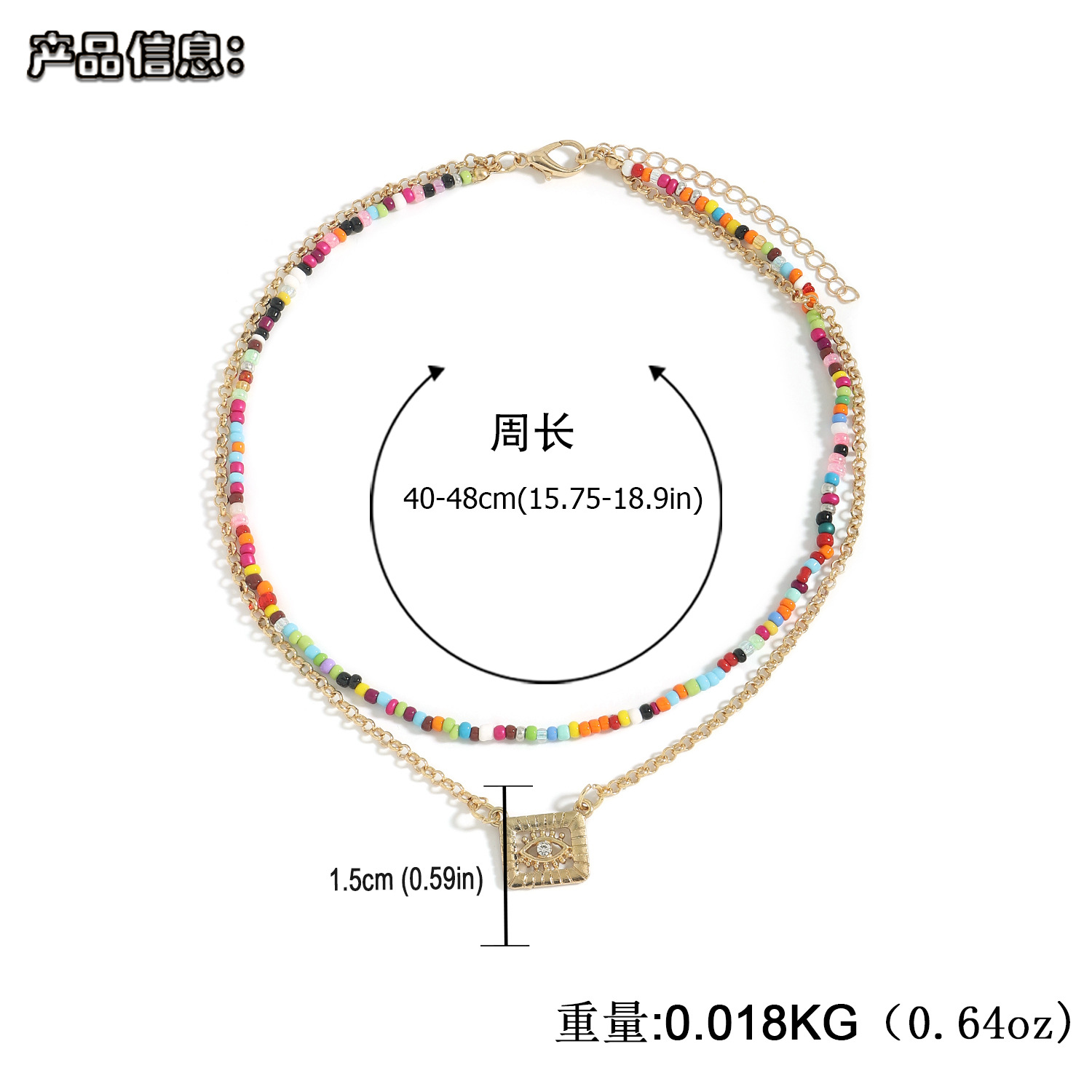 Nihaojewelry Jewelry Wholesale Shell Pendant Colorful Beads Multi-layered Necklace display picture 14