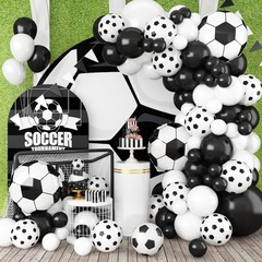110 個サッカーバルーンアーチセットサッカーアルミフィルム装飾ティーンエイジャー子供サッカーテーマ誕生日パーティー