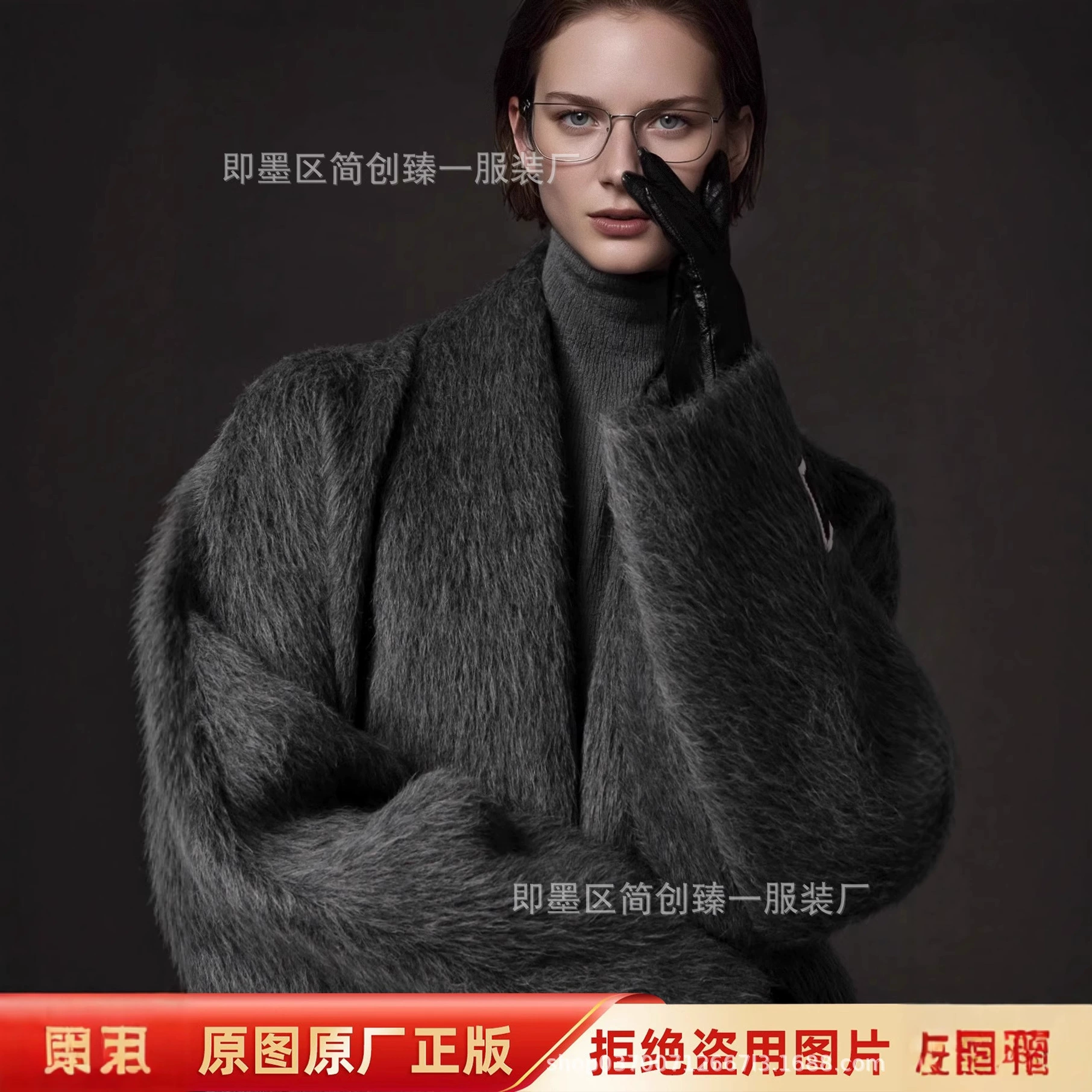 Импортная верхняя одежда из шерсти альпаки Suli, женская роскошная шерстяная верхняя одежда, двусторонняя верхняя одежда из альпаки с зеленым фруктовым воротником, зимняя 4A0326