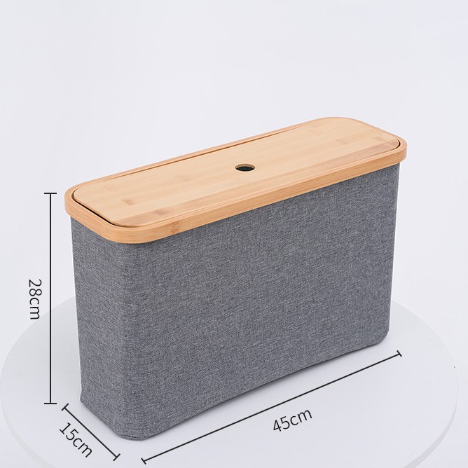 Cesta de ropa sucia de bambú plegable transfronteriza con bolsillo interior, cesto de almacenamiento de ropa, tela de bambú, cesto de almacenamiento de ropa sucia