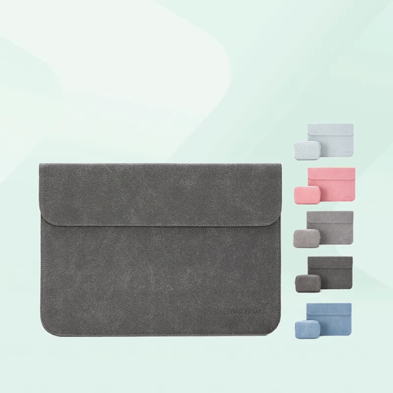 Tablet Notebook Inner Bag 12-14 Inch PU Frosted Computer Bag Business Casual Lightweight Notebook Protective Cover