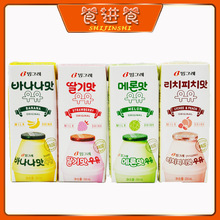 韩国宾格瑞香蕉草莓哈密瓜荔枝蜜桃牛奶饮料早餐奶果味含乳饮品
