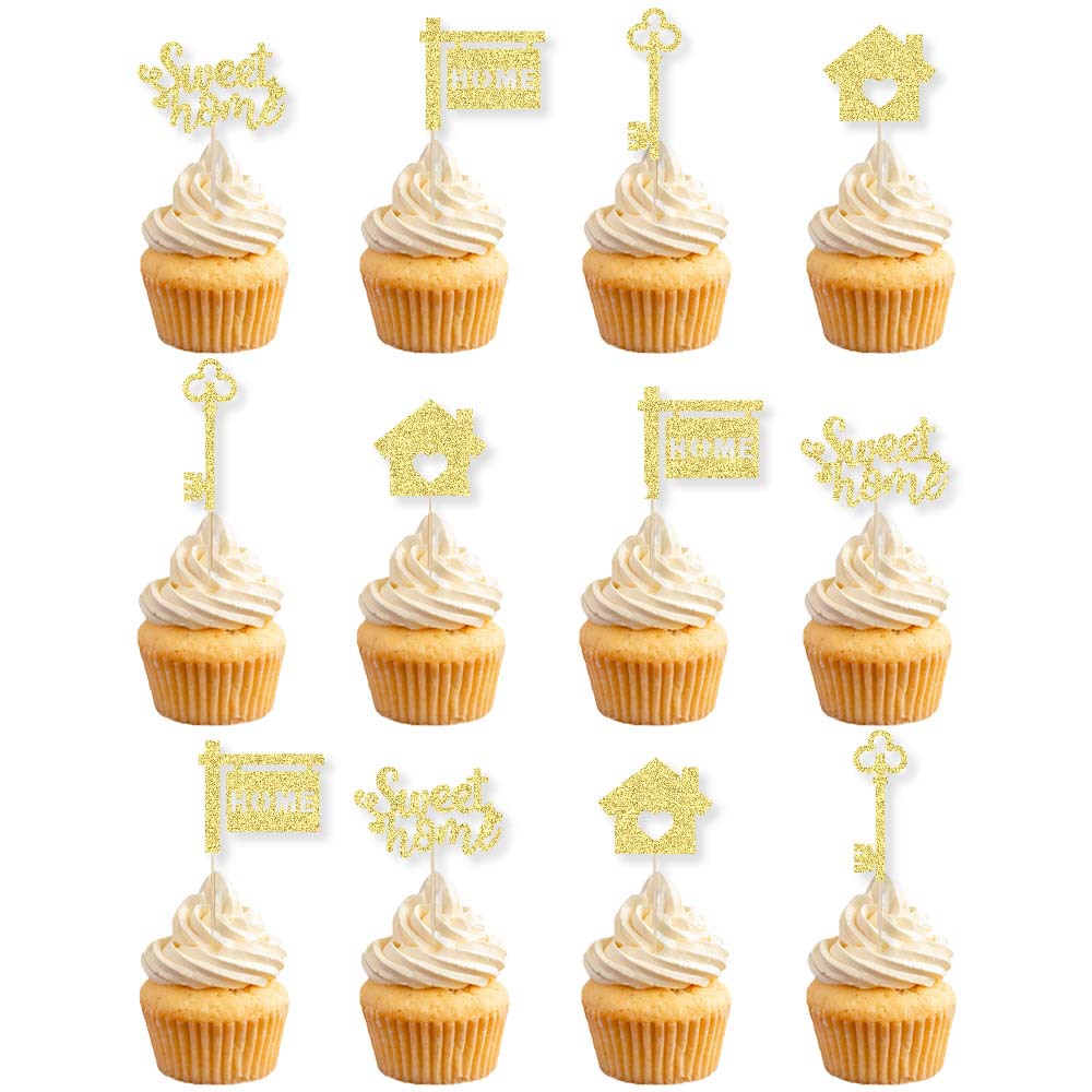 Cross-border new birthday decoration cake edging home sweet little flag desktop plug-in party party supplies