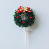 Wholesale Christmas Cake Decoration Plug -in Christmas Tree Circle Leaf Cake Account Dessert Table Building Plug -in