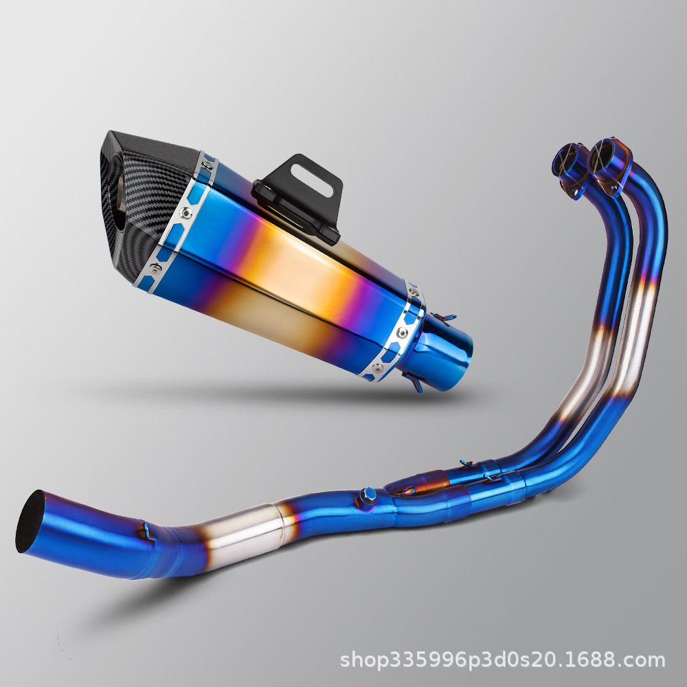 Suitable for Motorcycle Exhaust Pipe Modification Mt03 R25 R3 Front Section Small Tapered Hexagonal Tail Section 16-24 Years