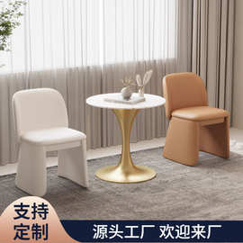 现代简约餐椅设计师家用书桌椅网红布艺单椅奶茶店咖啡厅休闲椅
