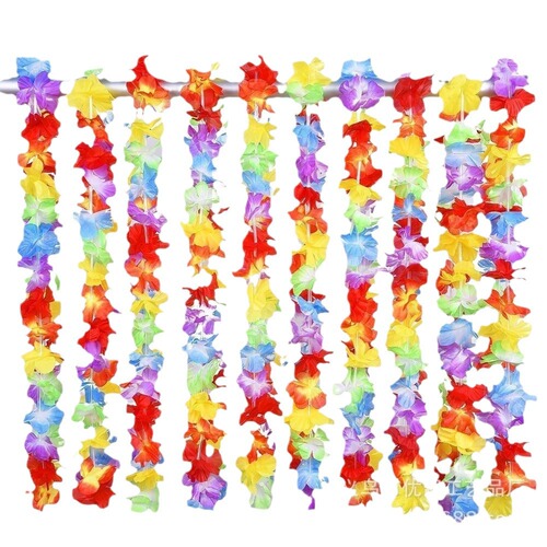 Hawaiian Lei 30 pairs 60 pieces mixed color Lei Flower Necklace Colorful Lei