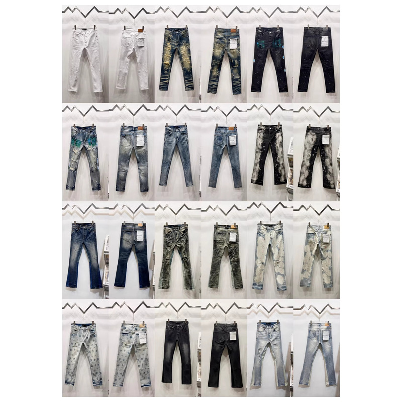 Cross-Border 25 High-End Version Purple Brand Full Range of Slim-Fit Skinny Jeans