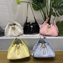 包包女2025新款女包时尚潮菱格链条单肩hono包嬉皮包单肩斜挎腋下