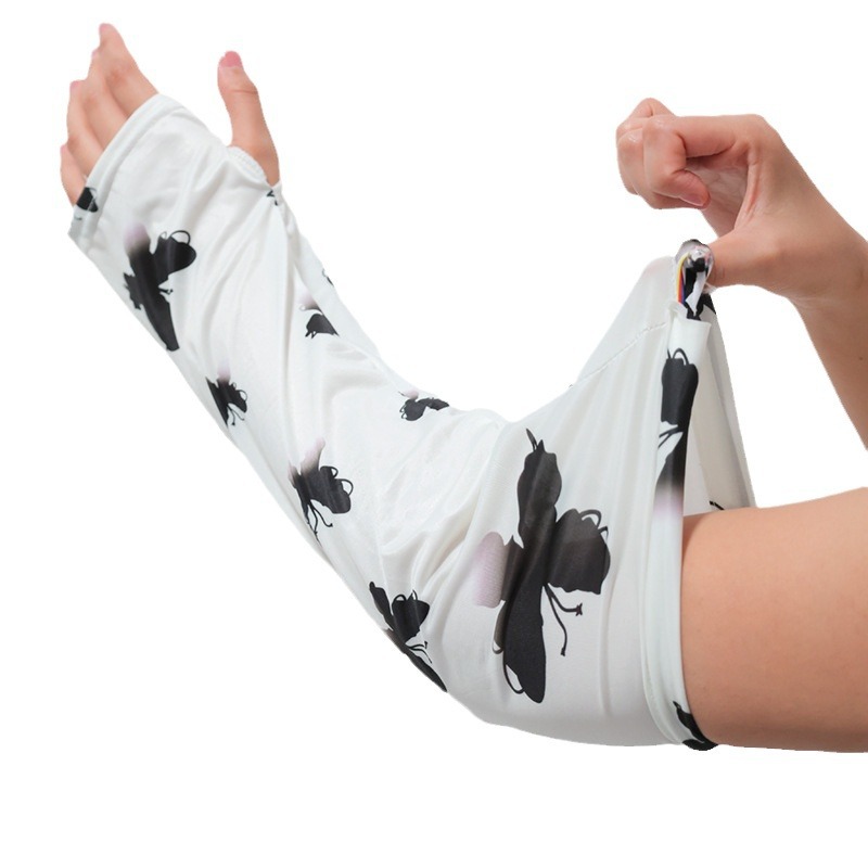 (2개) 새로운 조절 식 얼음 소매 여름 자외선 차단제 야외 소매 인쇄 느슨한 운전 승마 도매 완장 소매