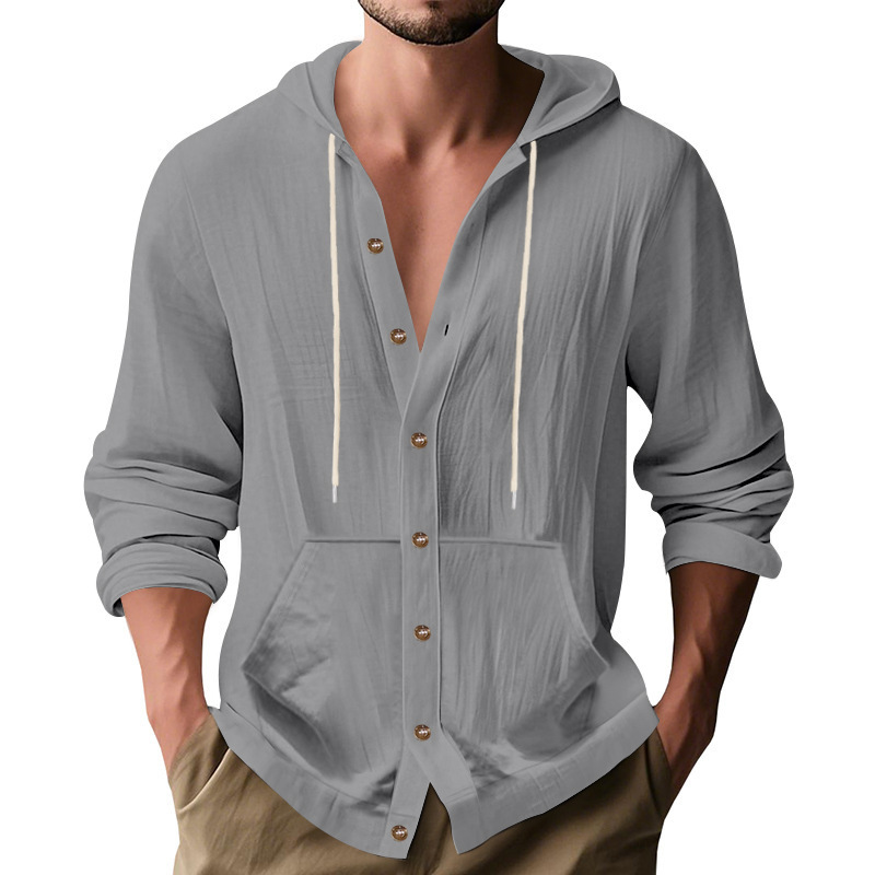 Giacca primaverile e autunnale, stile europeo e americano, ampia, casual, semplice, da spiaggia, americana, a maniche lunghe, felpa con cappuccio_voghion.com