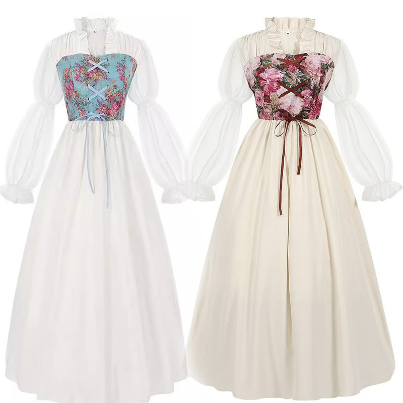 Halloween Renaissance Dress Women's Medieval Costume Victorian Fairy Costume