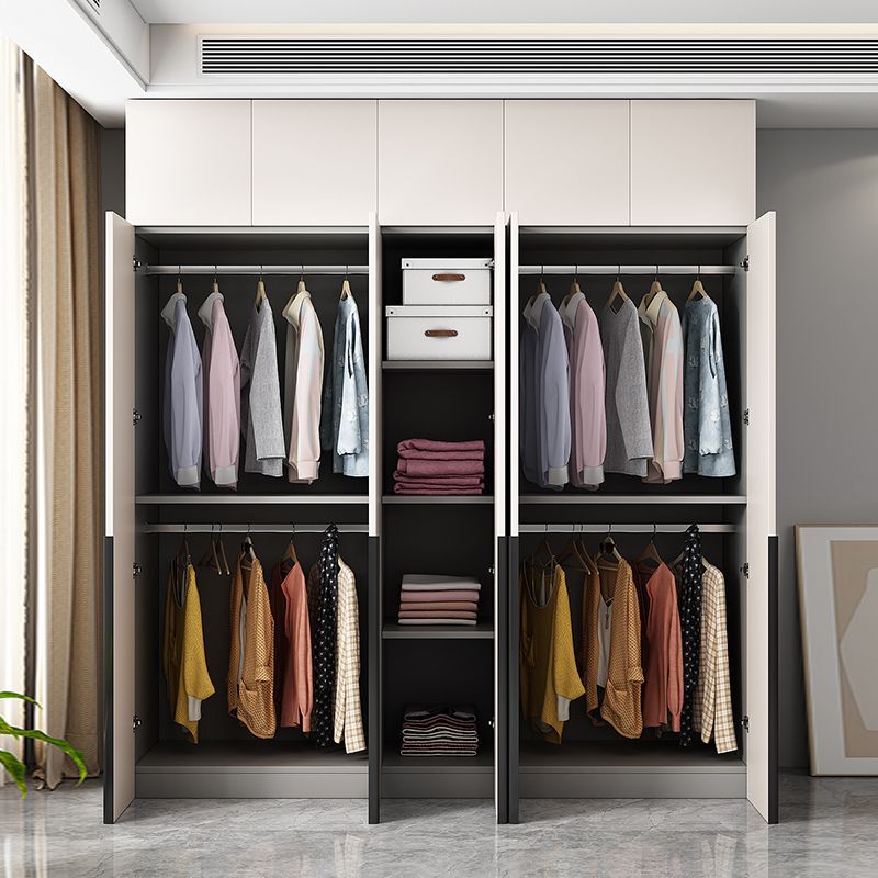 Wardrobe for Home Bedroom Storage Cabinet Rental Room Simple Modern Double-Door Wardrobe Children's Simple Small Apartment Cabinet