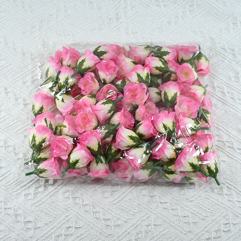 4 cm flores falsas flores coreanas pequeñas rosas pétalos de flores accesorios de boda hechos a mano