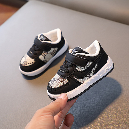 Autumn new boys' toddler shoes, baby soft-soled baby shoes, girls' low-cut sneakers, children's leather shoes