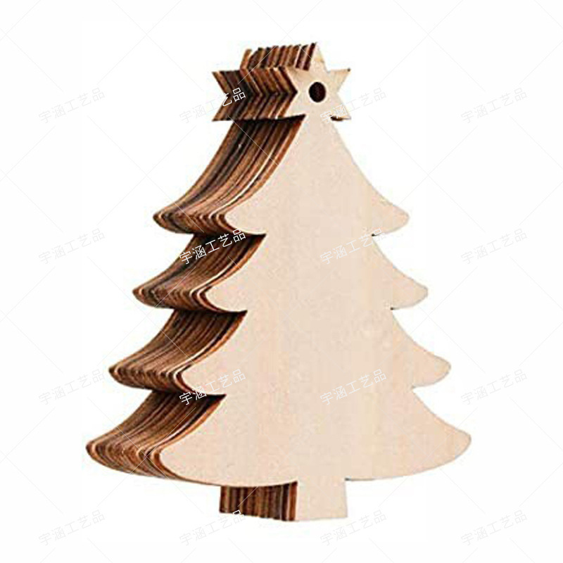 ウッドサイン木製クリエイティブクリスマス装飾用品ホーム装飾クリスマス木製diy落書き木製チップペンダント|undefined