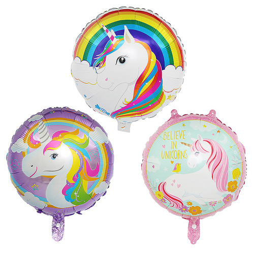 Cross-border hot selling pony ball 18-inch floating balloon unicorn unicorn horse aluminum film balloon