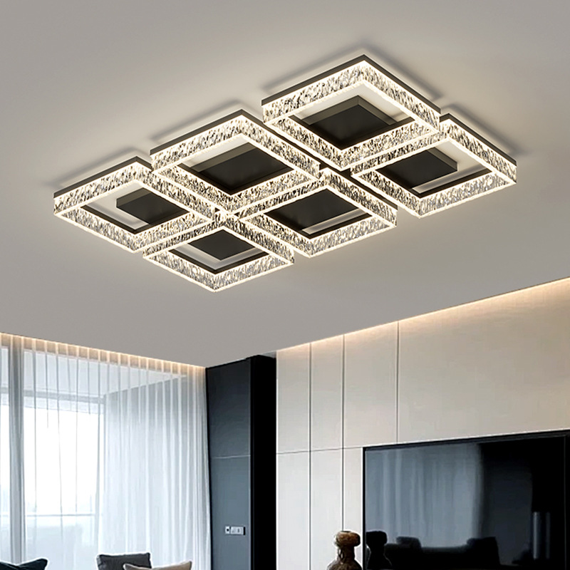 Luz de sala de estar de estilo nórdico minimalista de alto nivel 2025 lujo joven iluminación principal de vestíbulo de techo lámpara de casa completa