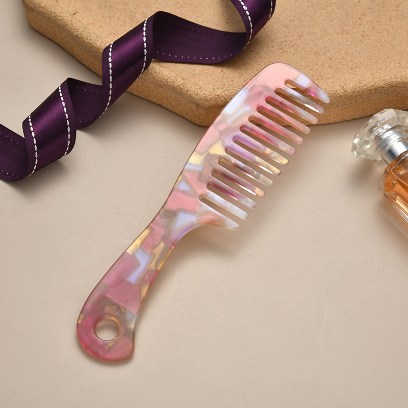 Jianzhi europeo y americano estilo coreano moda acetato placa anti-estática peine Corea del Sur ins lindo peine del pelo largo peine