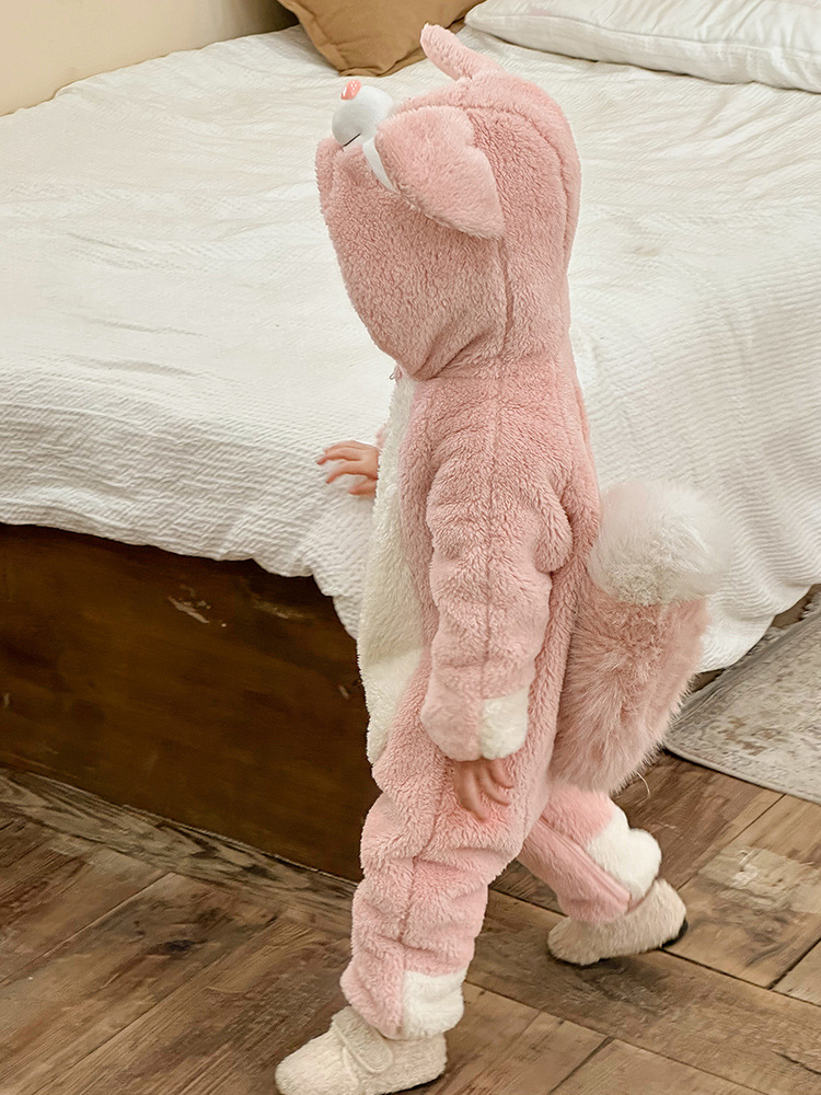 Children's winter coral velvet demi-season cute pijama