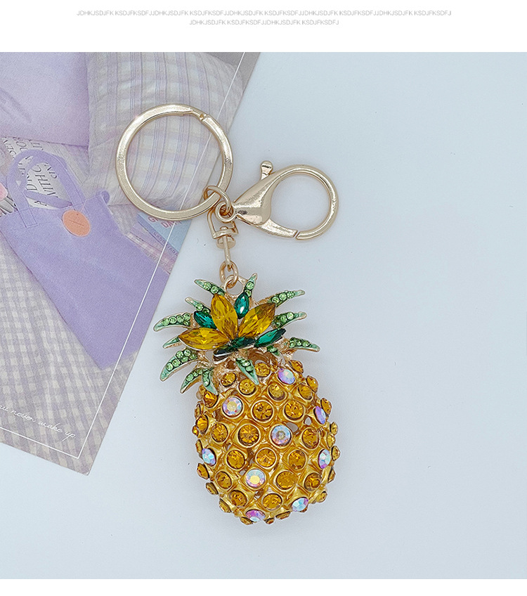 Women's Gender Cute Korean Style Fruit Zinc Alloy Women's Bag Pendant Keychain