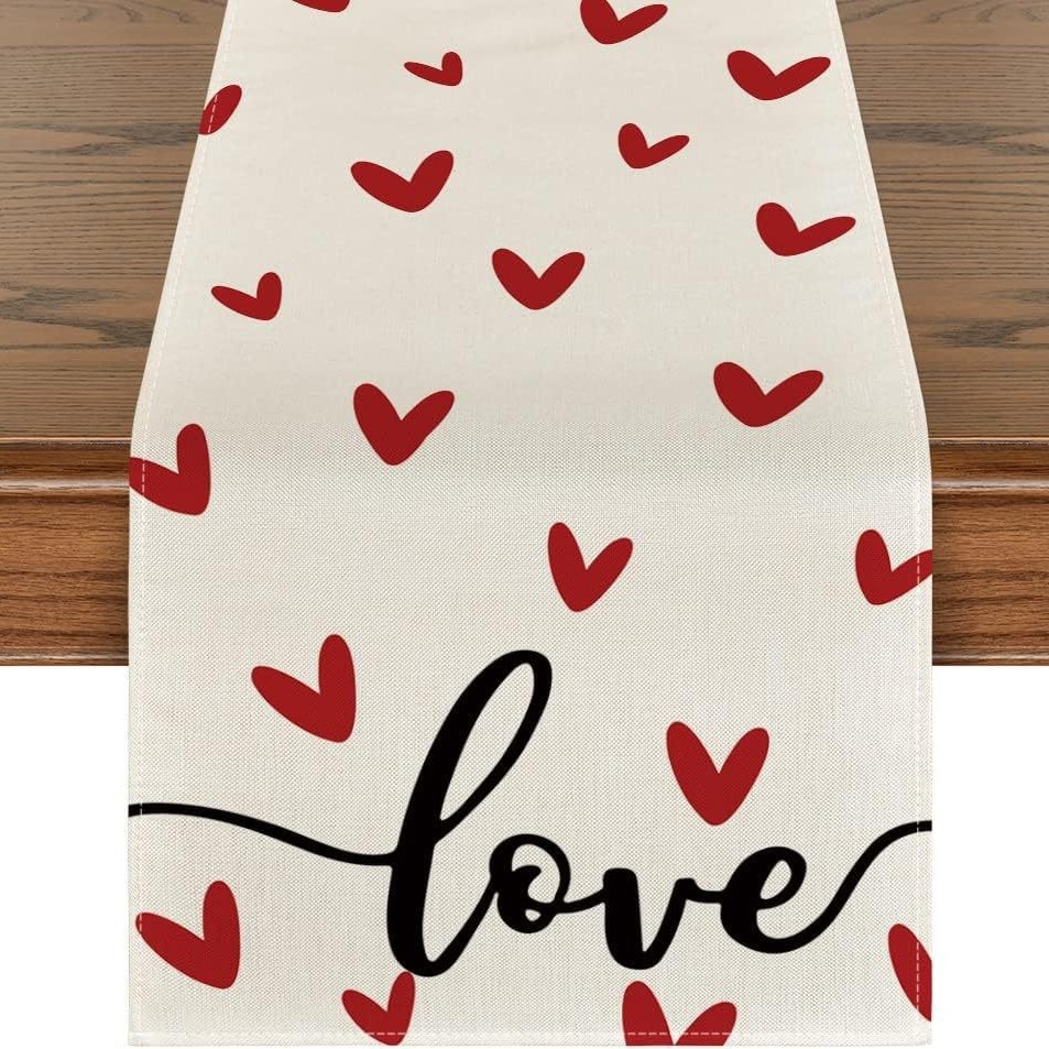Novedad transfronteriza: Camino de mesa de lino estampado, decoración para sofá, ambiente festivo, estilo nórdico, tira larga.
