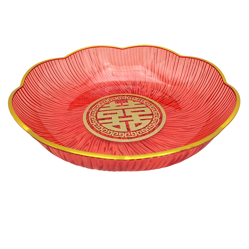L6136 8967 platos de fruta festivales nuevos artículos de boda platos de fruta chinos platos de dulces festivos 10 yuanes tienda 9.9 image 4