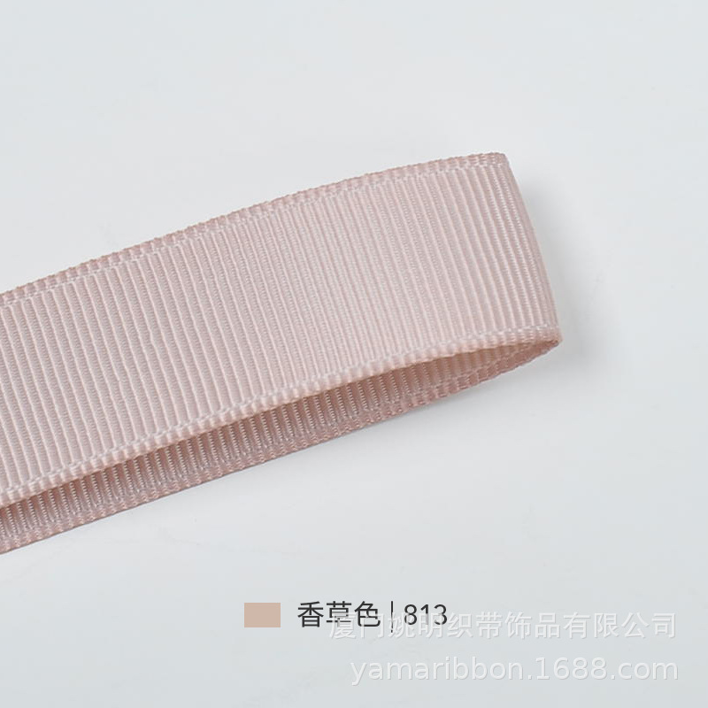 Cinta acanalada de color sólido de 0.9CM, pinza para el pelo, accesorio para el cabello, accesorios para prendas de vestir, serie color champán en stock, cinta acanalada de 3 puntos Yao Ming.