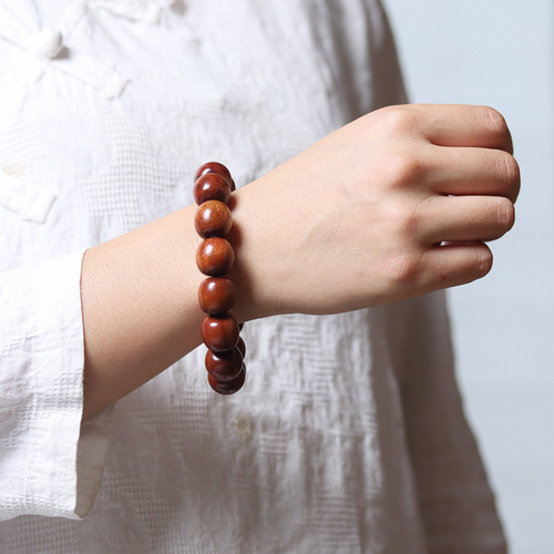 African Huanghuali Old-Style Beads: Jade Green Sandalwood, Golden Silk Sandalwood Abacus Beads, Pill Beads, Jujube Beads, Barrel Beads, Handmade Bracelets, Buddhist Prayer Beads, and Accessories