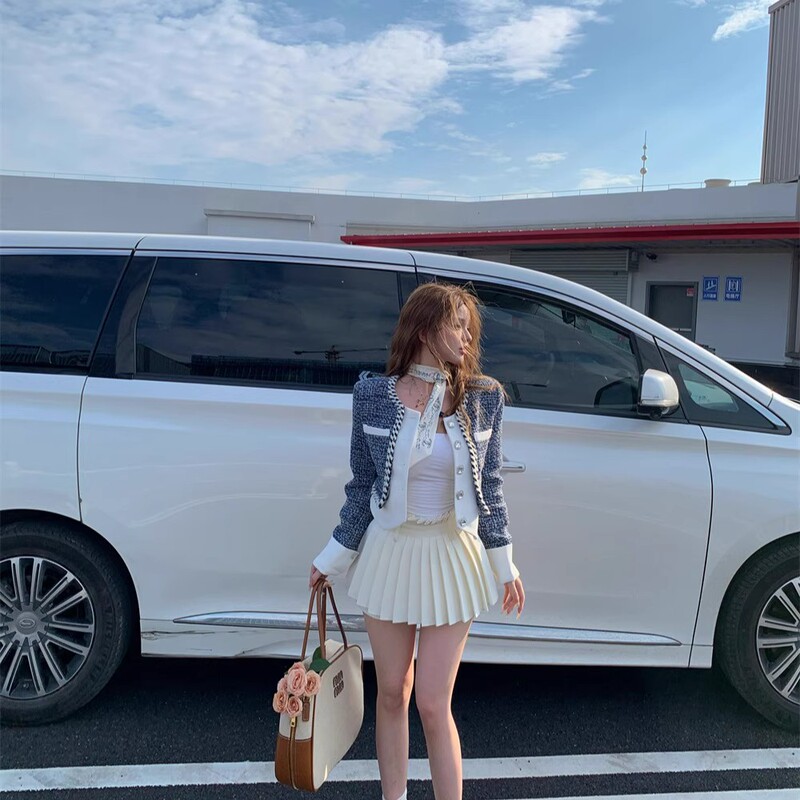 富家千金小香风外套女秋冬2025新款高级感小个子名媛短款夹克上衣|undefined