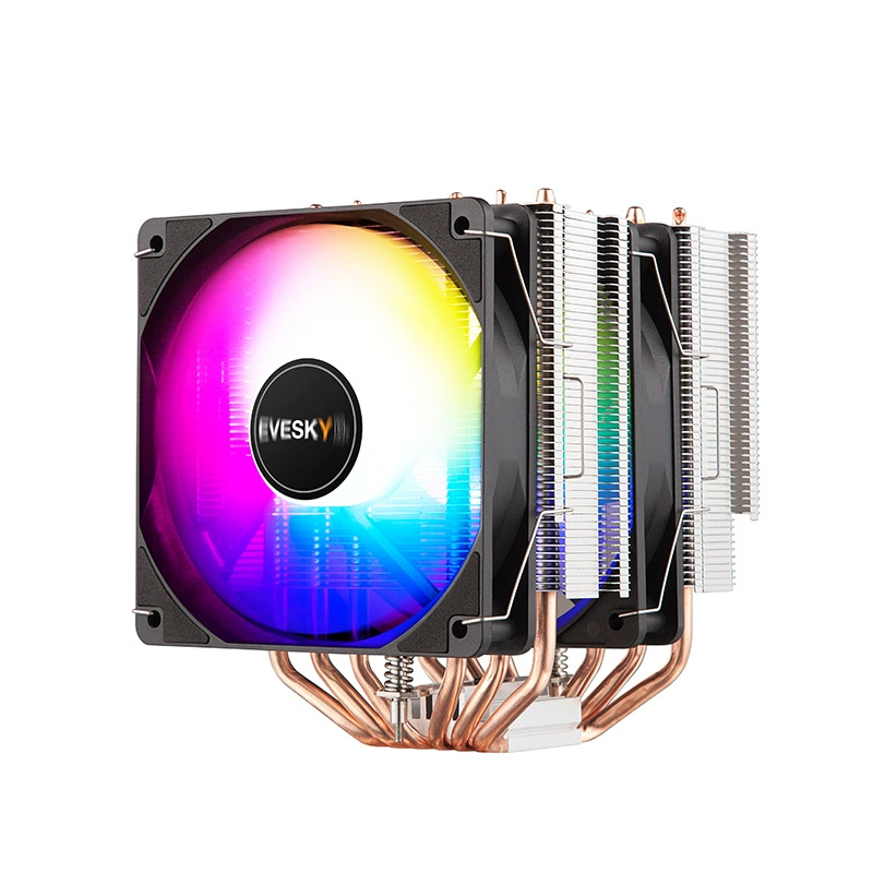 Настольный компьютер 6 медных труб CPU радиатор 12см ультратихий 1366AMD X79 CPU вентилятор 2011-pin