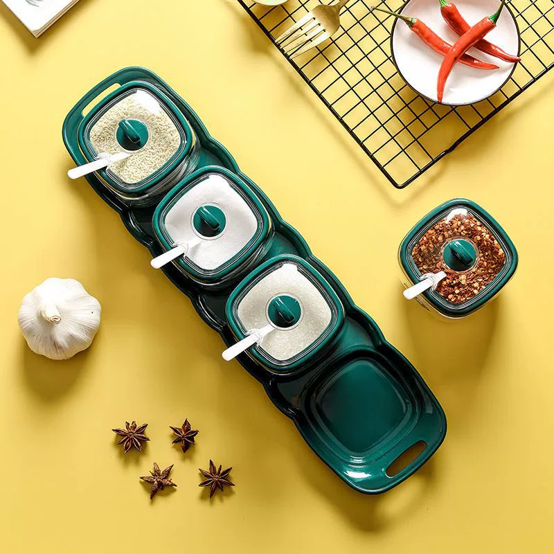 Набор приправ для соли и глутамата натрия, банка для приправ, бутылка для приправ, кухонные принадлежности, бытовой масляный горшок.