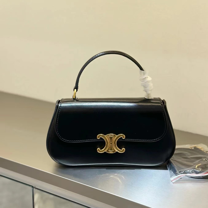 凯旋门2025新款复古老花手提马鞍包高级感百搭单肩斜挎通勤女包潮